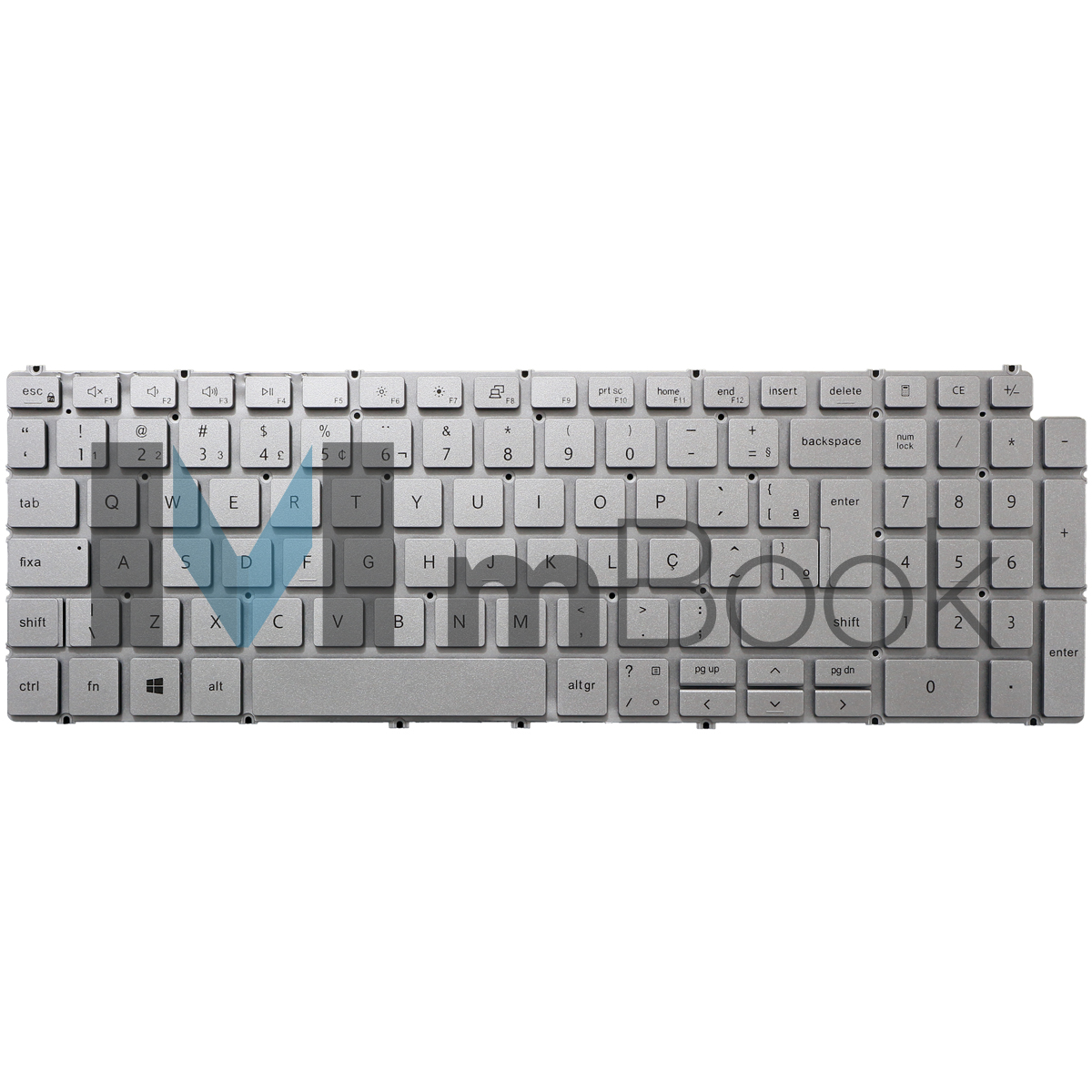 Teclado Para Dell Inspiron 15 5501 Cinza Layout BR