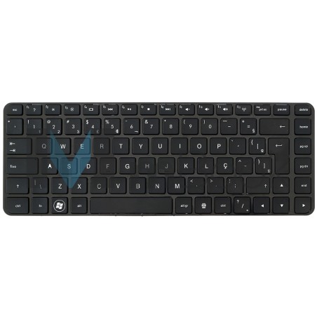 Teclado Hp Dm4-1000 Dv5-2000 662109-201 Br Com Moldura