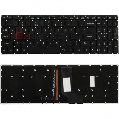 Teclado para Acer Aspire Vx5-591g-5652 Vx5-591g-580y Vx5-591