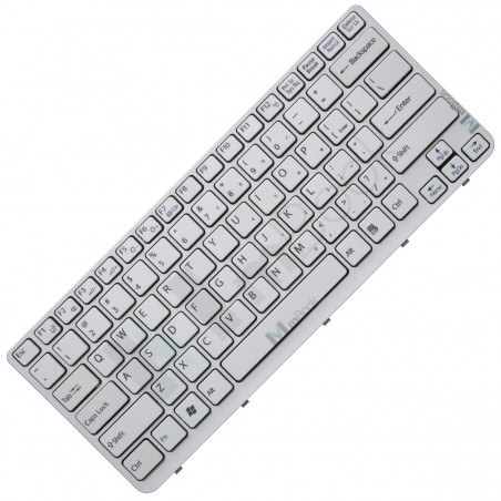 Teclado pra Sony Vaio Sve14118fhb Branco Layout Us