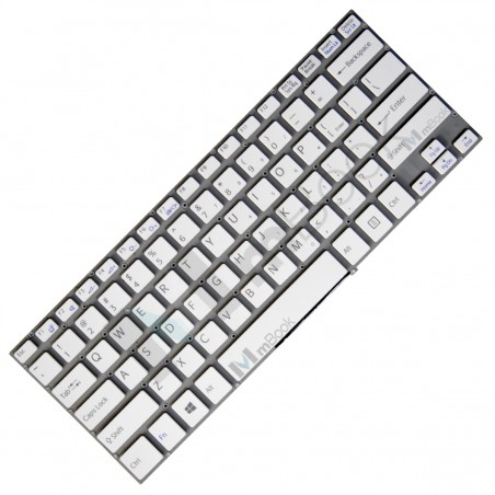 Teclado pra Sony Vaio SVF14A15CXP Layout US Branco