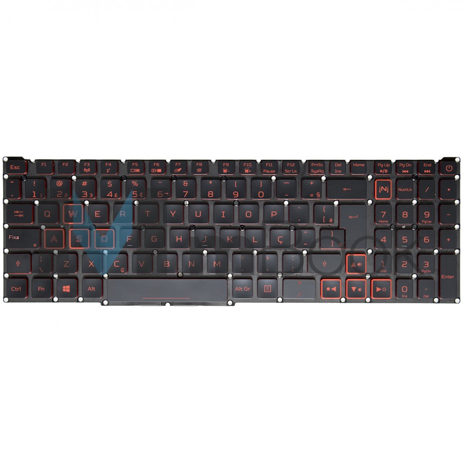 Teclado para Acer Nitro 5 AN517-52-5744 BR com LED