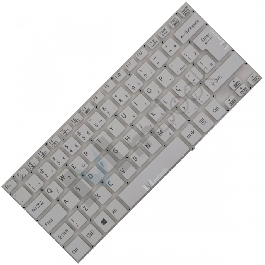 Teclado Sony Vaio Svf14212cxb Svf14212cxw Svf142c29x Branco