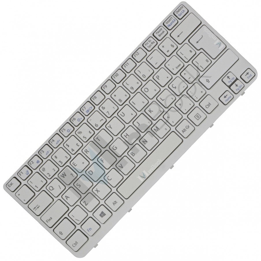 Teclado Sony Vaio Sve14112fxw Sve14114fxb Branco Com Frame