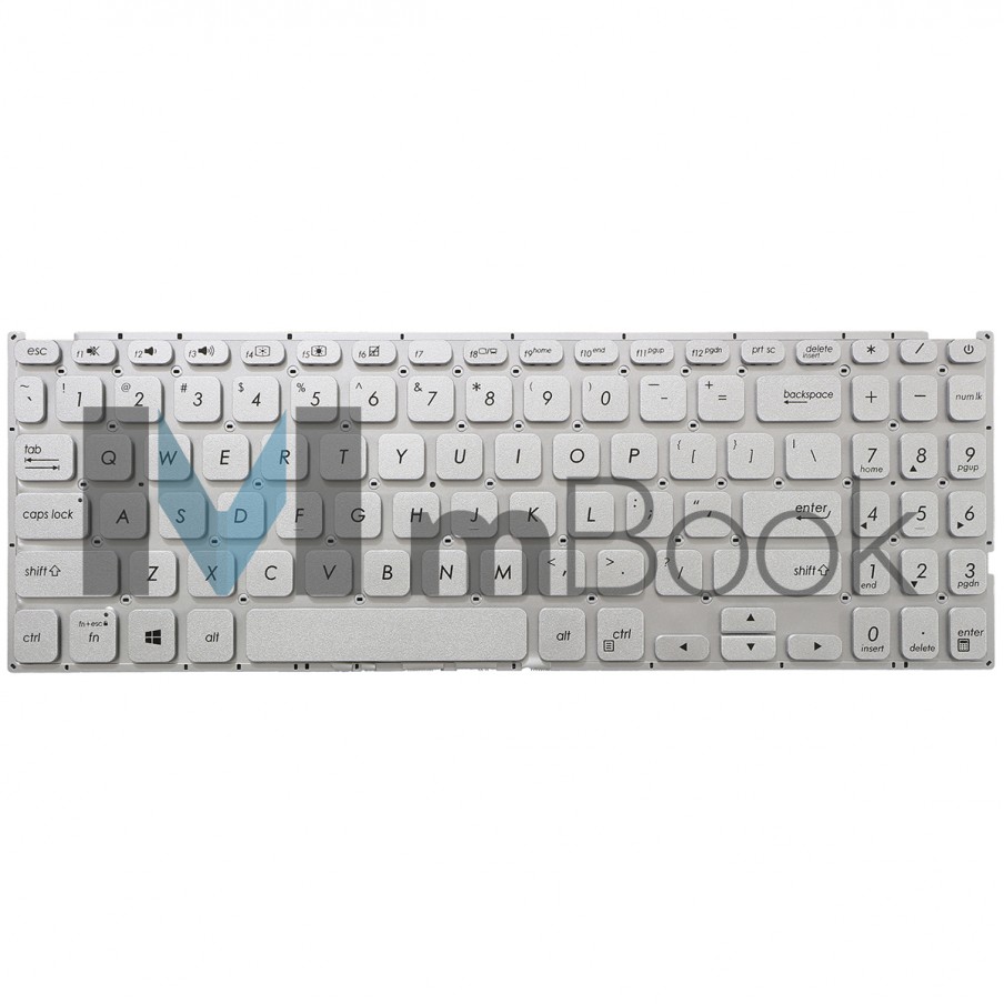 Teclado pra ASUS Vivobook X509F X509U US Prateado