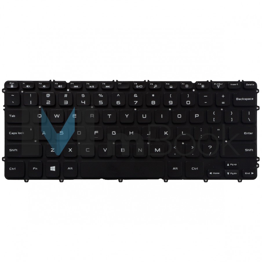 Teclado para Dell compatível com PN nsk-lj0ln US com LED