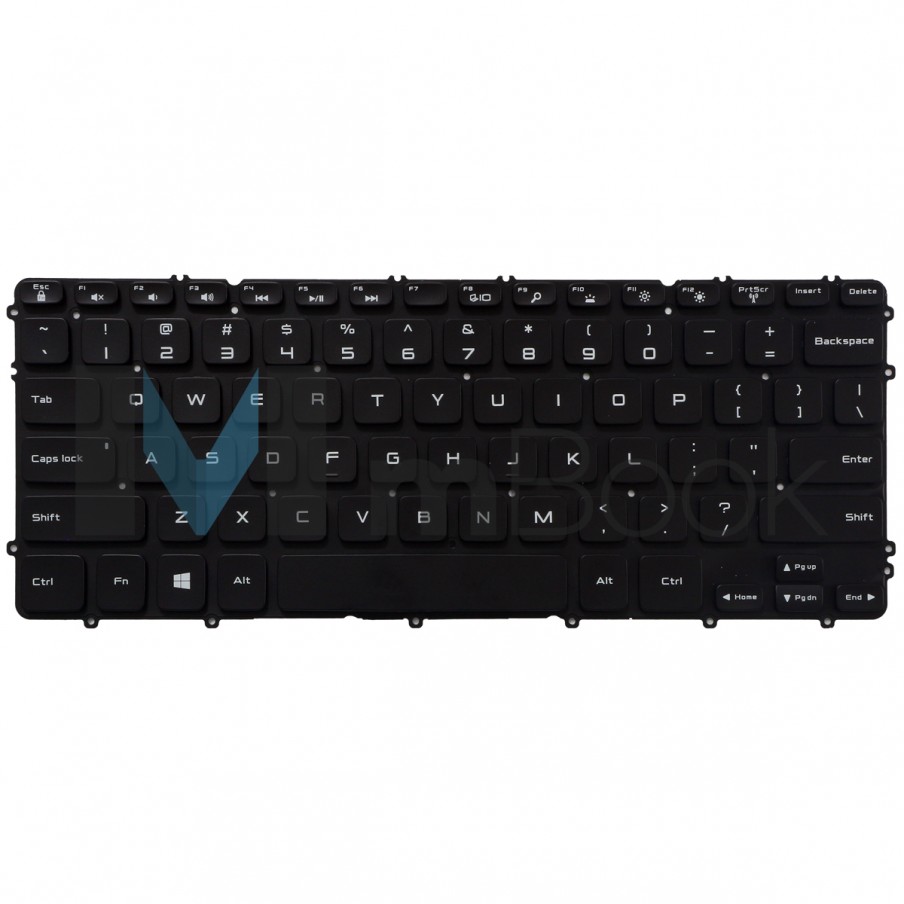 Teclado para Dell compatível com PN nsk-lj0ln US com LED