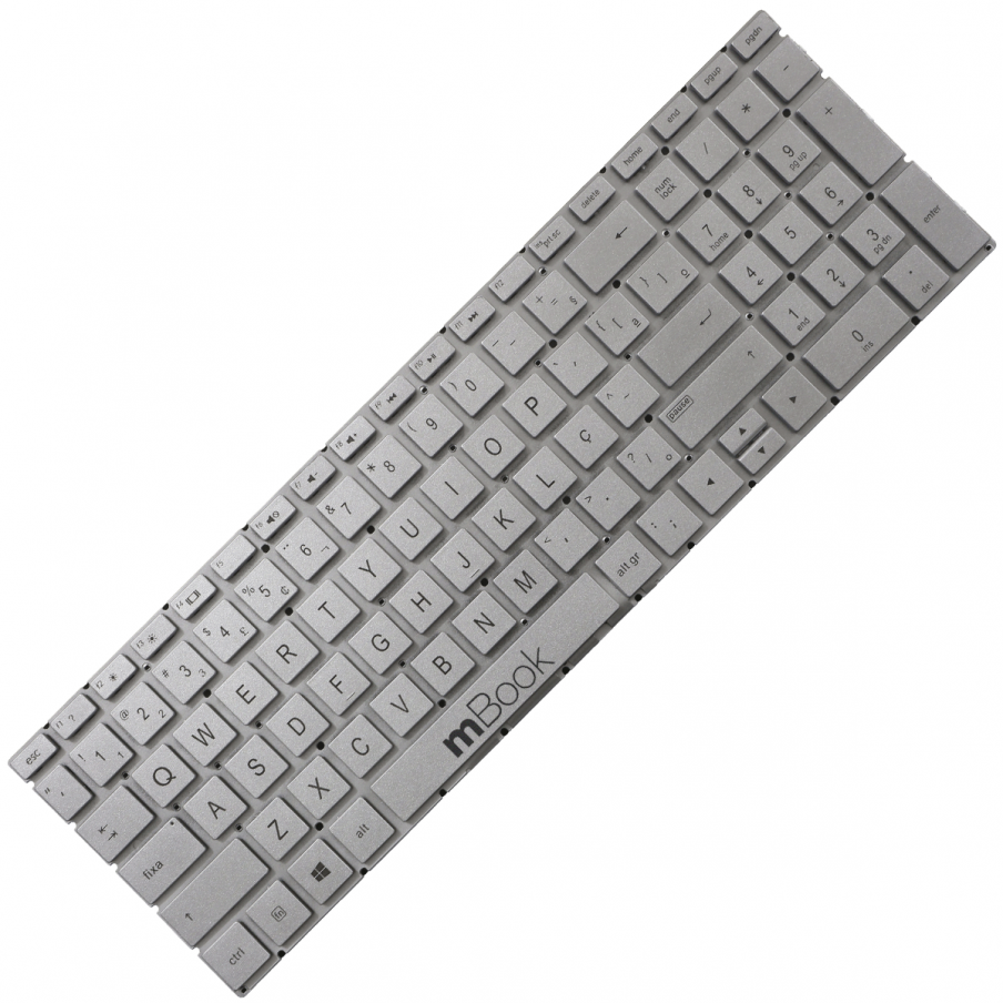 Teclado para HP Pavilion 15-CS2073CL, 15-CS2079NR Cor Prata