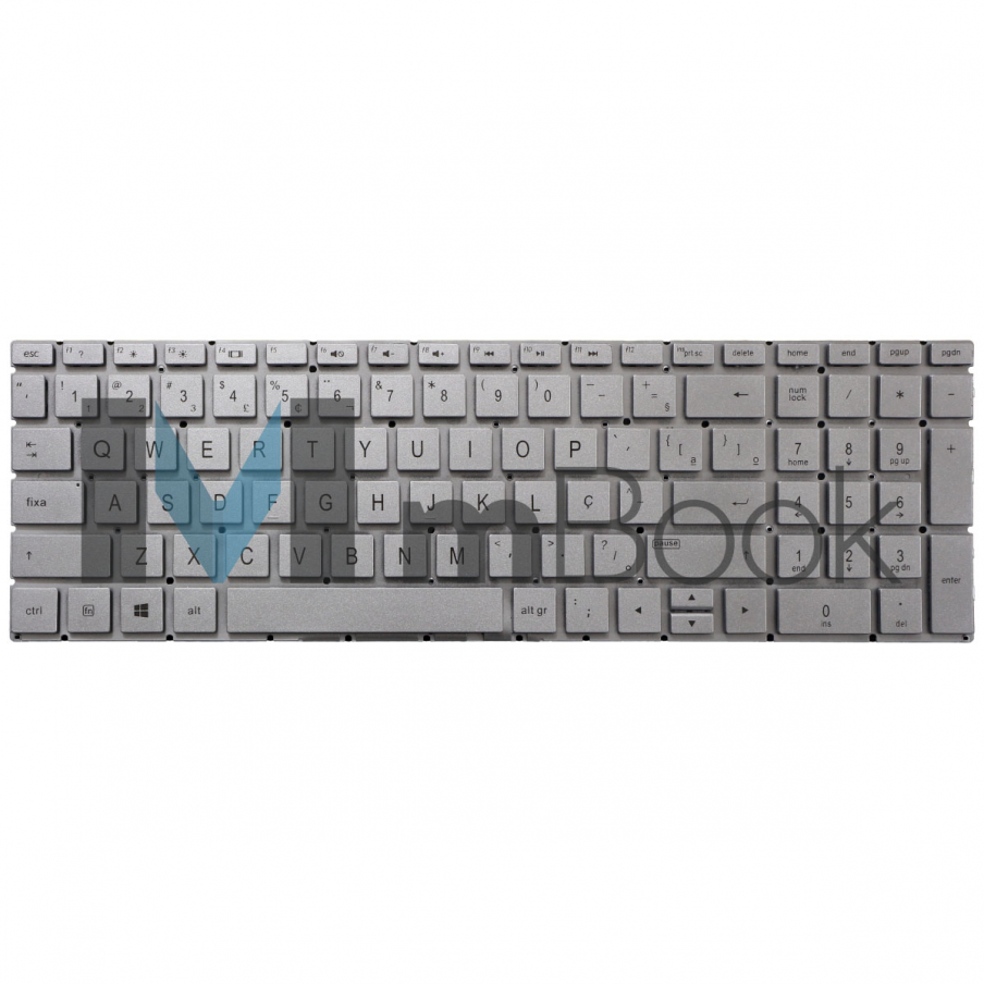 Teclado para HP Pavilion 15-CS2073CL, 15-CS2079NR Cor Prata