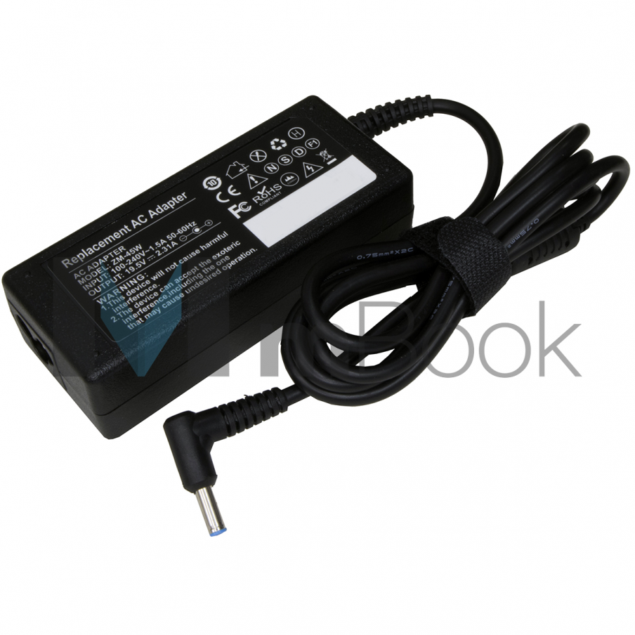 Carregador Ultrabook Para Hp 19.5v 2.31a 45w Pino Azul