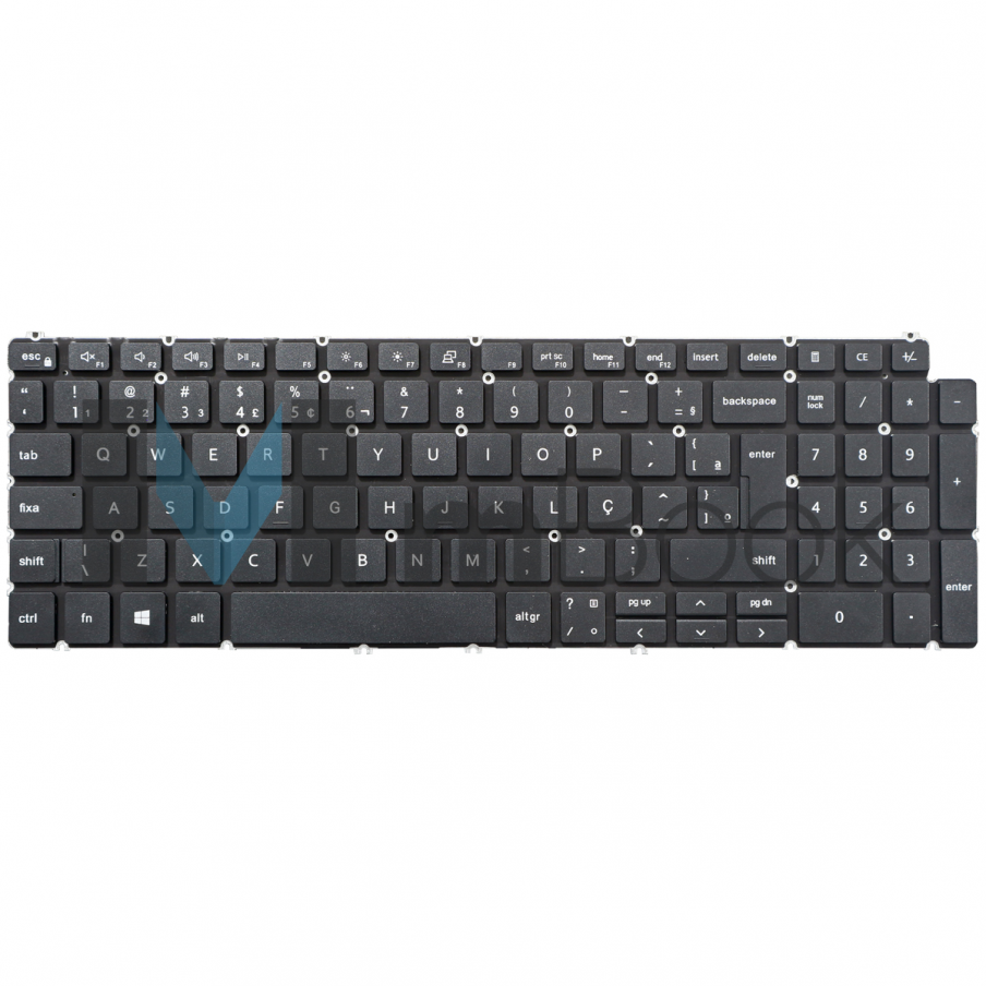 Teclado para Dell Inspiron 15 3505 Preto BR sem LED