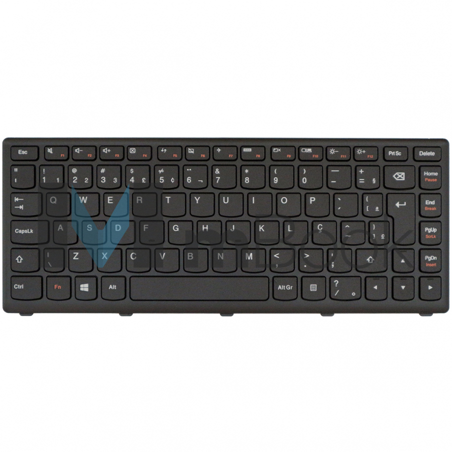 Teclado para Lenovo Ideapad Z410 Series Moldura Preta