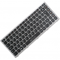 Teclado para Lenovo Ideapad P400 Series Novo Moldura Cinza