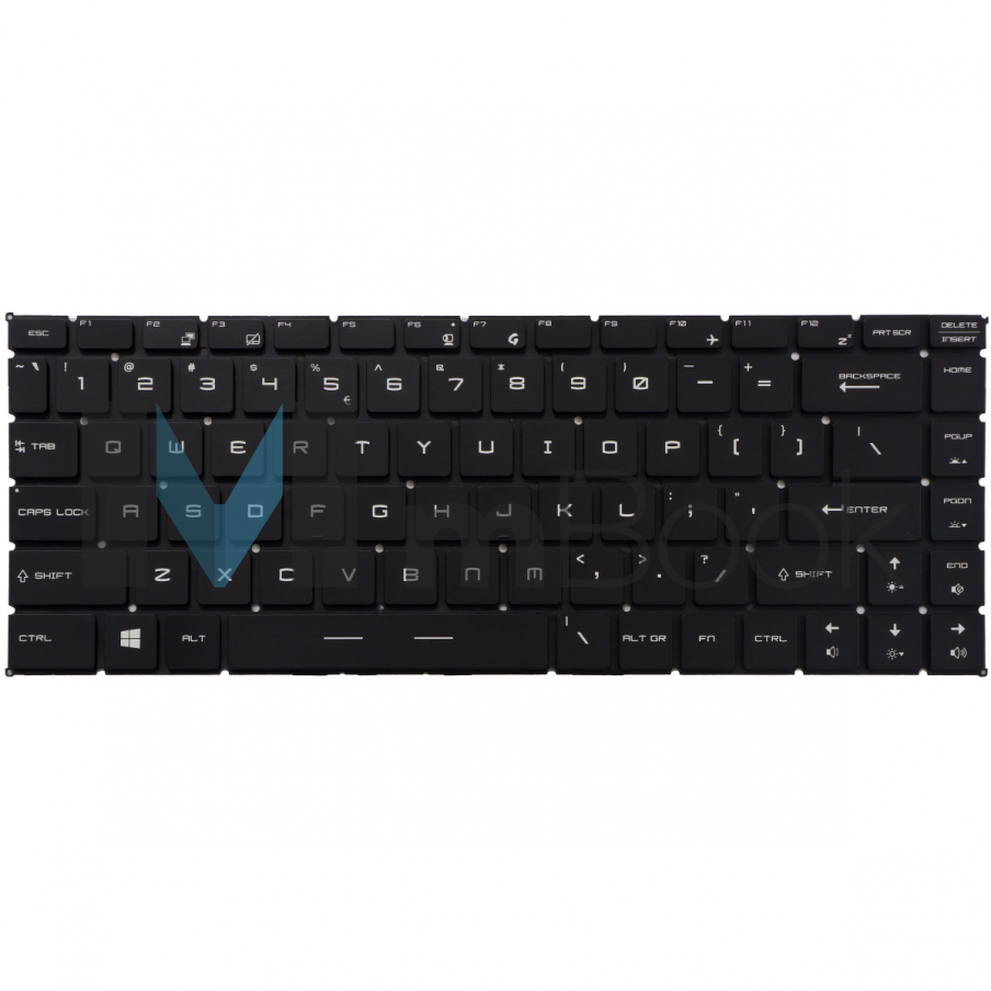 Teclado para MSI PS42 Modern 8MO Preto US LED