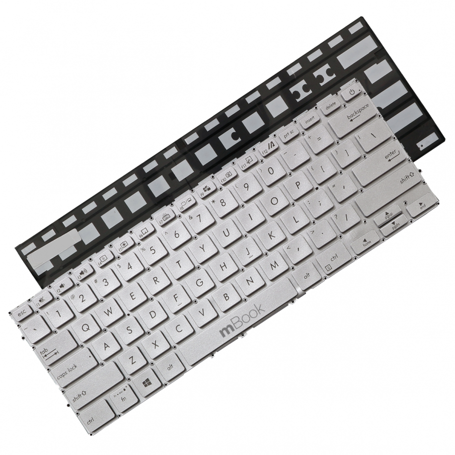 Teclado para Asus ZenBook UM431 Series Prata US Led