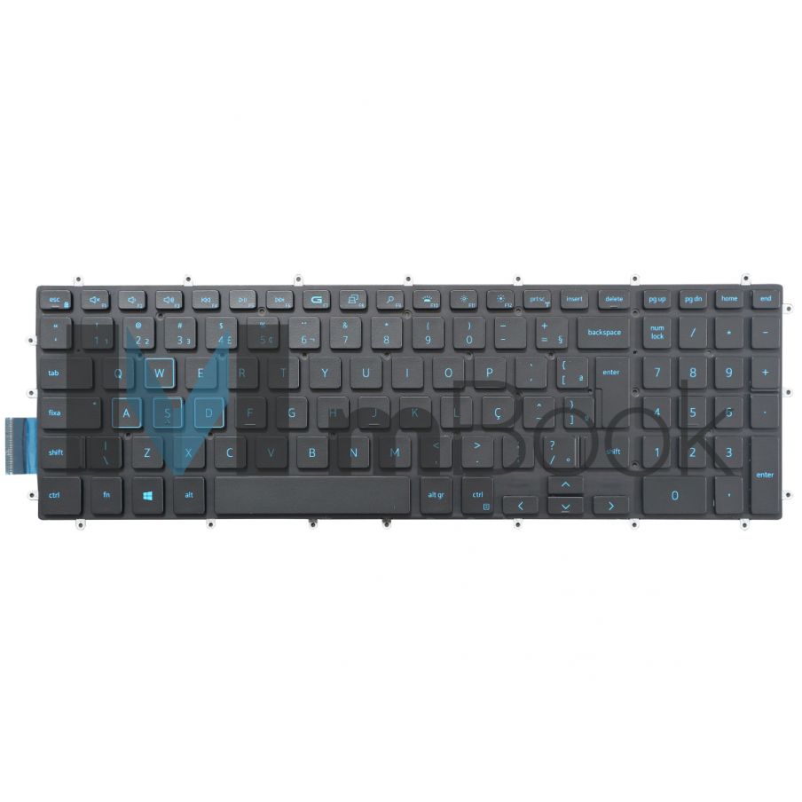 Teclado para note Dell Inspiron 15-5765 Azul Com LED