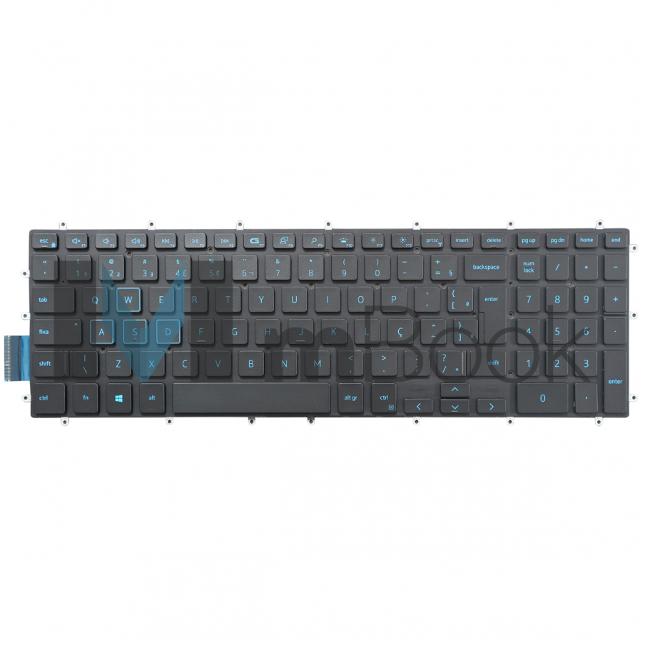 Teclado para note Dell Inspiron 15-5765 Azul Com LED