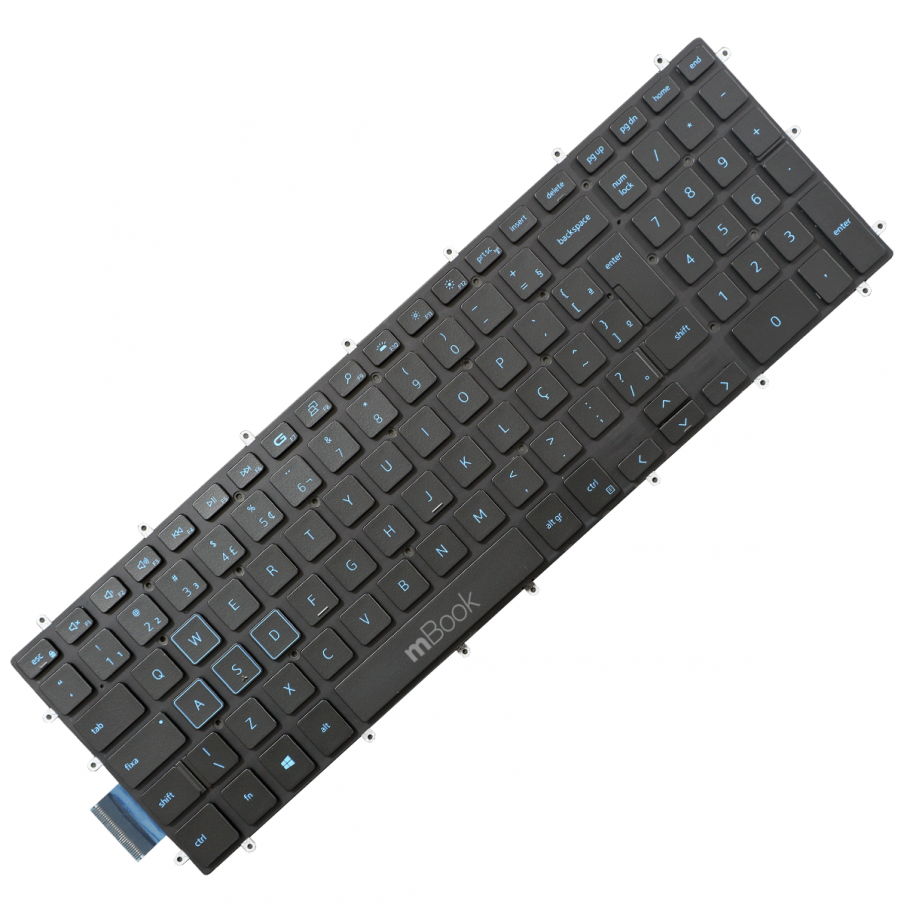 Teclado para note Dell Inspiron 15-5565 Series Azul Com LED