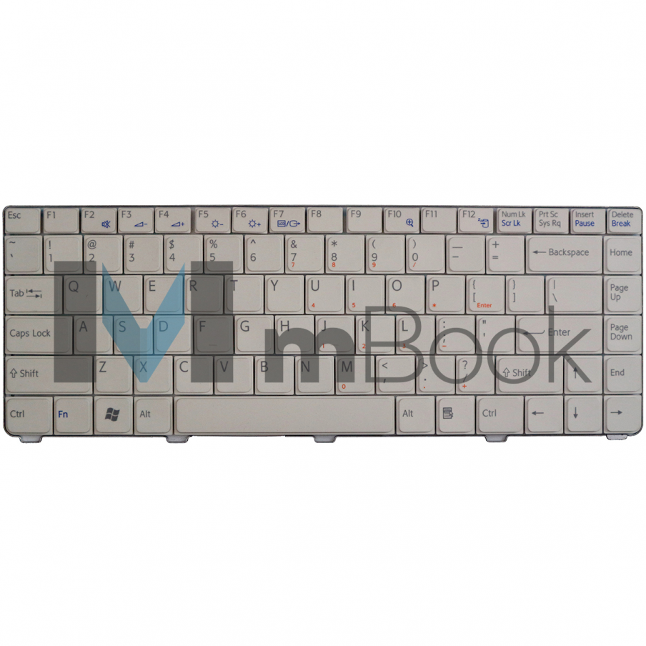 Teclado Branco P/ Sony Vaio Vgn-c270cel Vgn-c270cnh