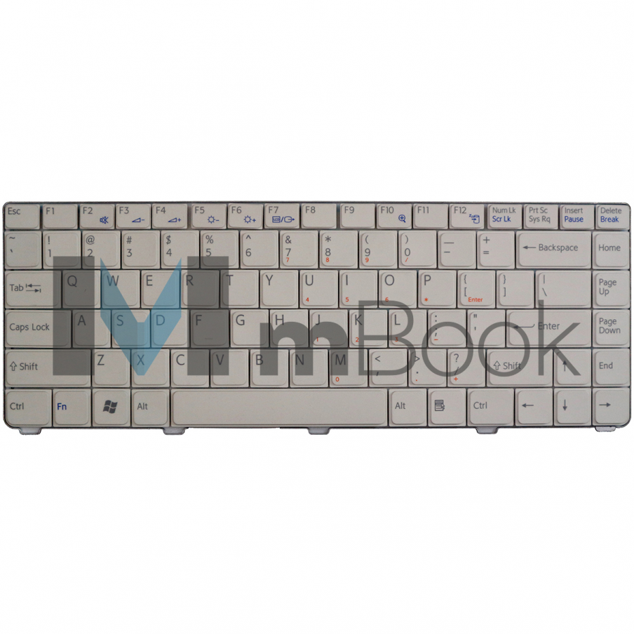 Teclado Branco P/ Sony Vaio Vgn-c270cel Vgn-c270cnh