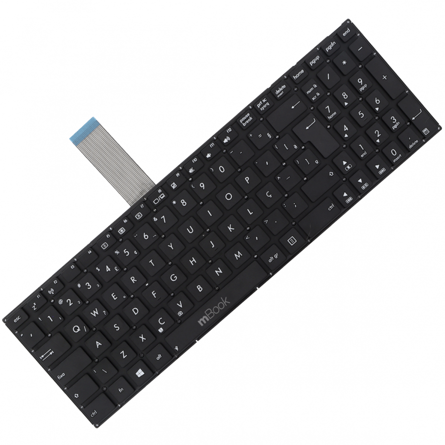 Teclado para Asus compatível com PN NSK-US41B 0KNB0-612BBR00