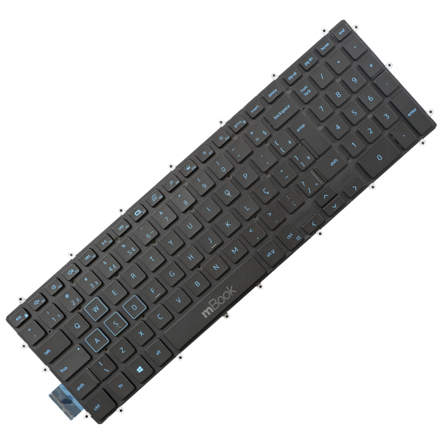 Teclado para Dell Inspiron 15-5565 Led Azul Com detalhes