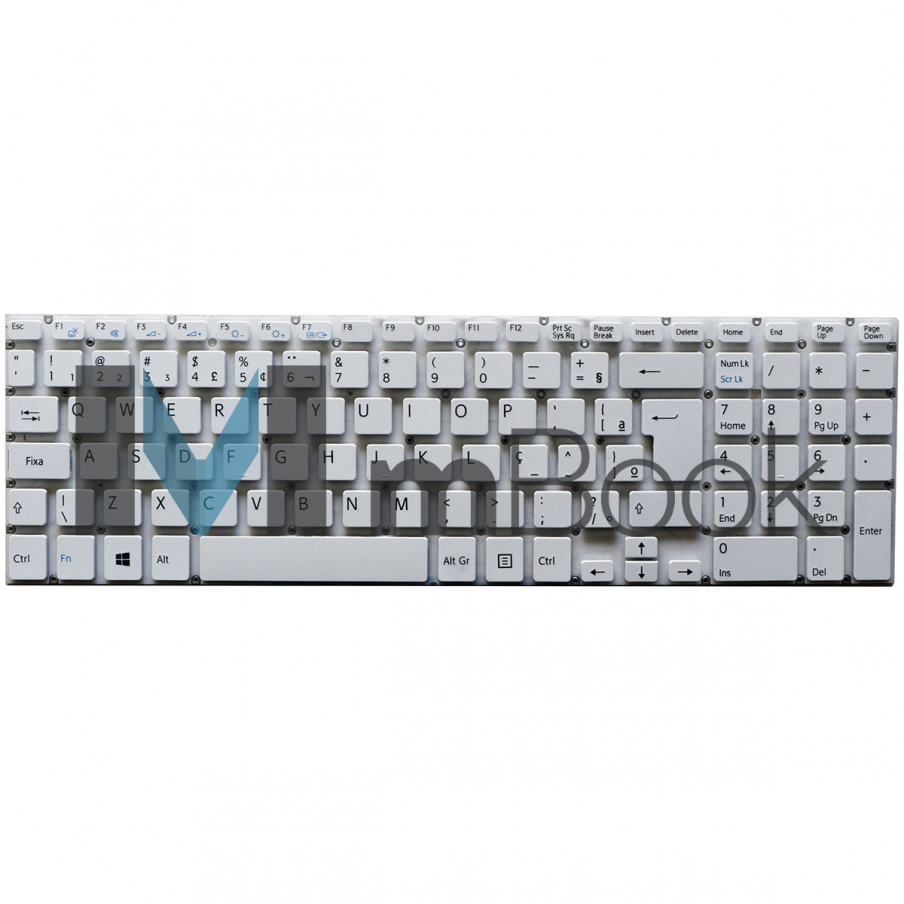 Teclado Sony Vaio Svf152a29m Svf152c1jn Svf152c1wl Branco