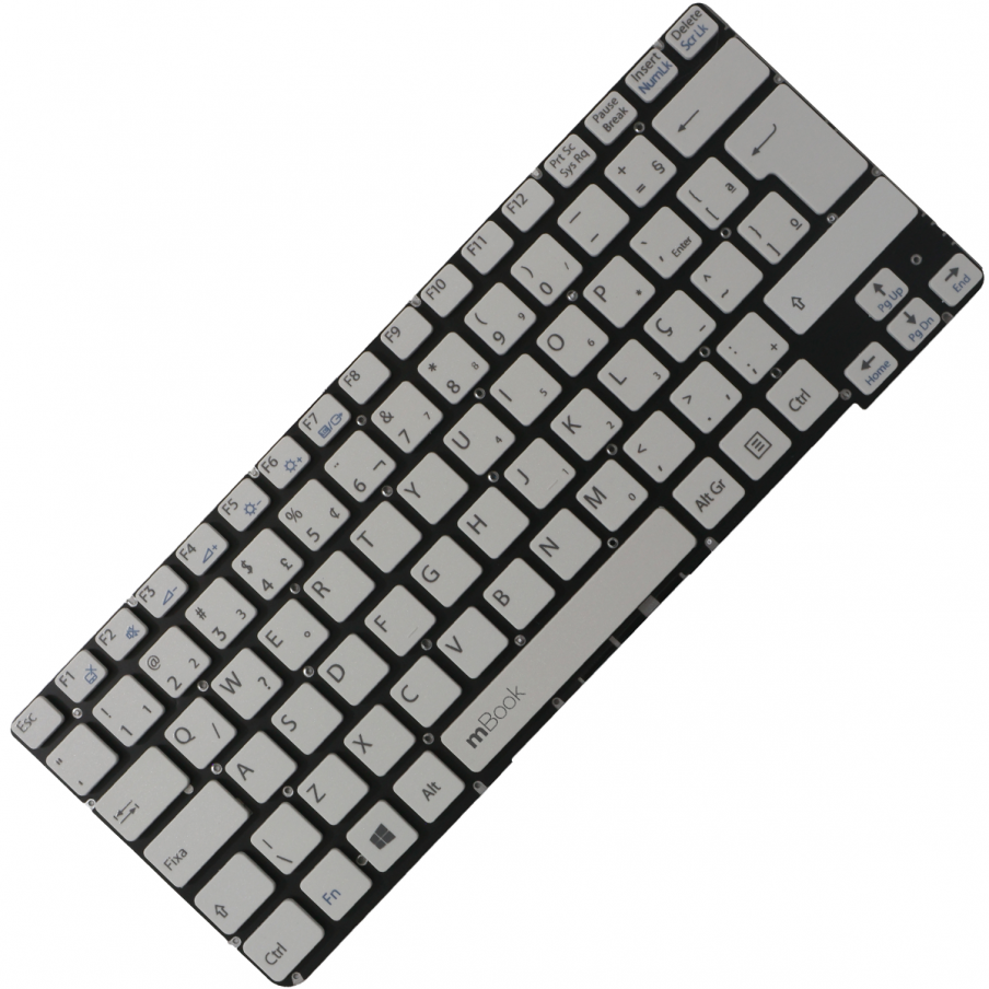 Teclado Sony Vaio Sve14123cbw Sve141d11x Branco