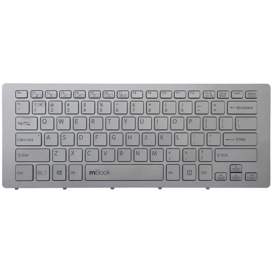 Teclado para Sony compatível com AEFI3U000103A Silver US LED