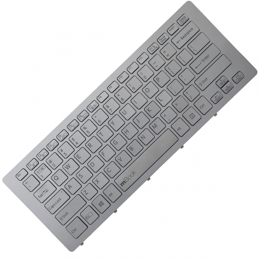 Teclado para Sony VAIO SVF15N28SCS Silver US com LED