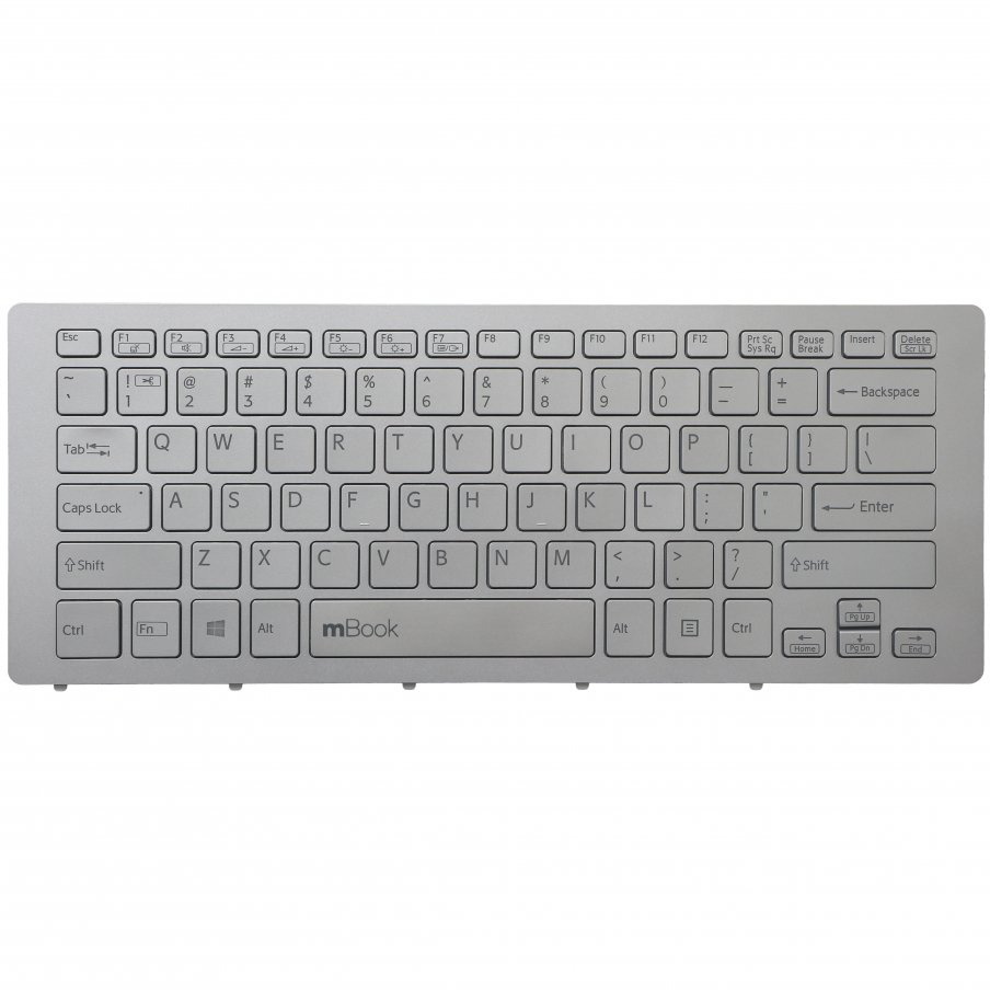 Teclado para Sony VAIO SVF15N290X Silver US com LED