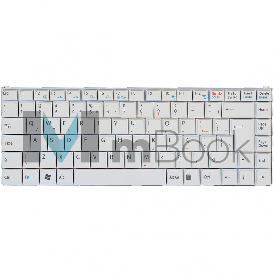 Teclado Sony Vaio VGN-N250E/W VGN-N250N VGN-N250N/B Branco