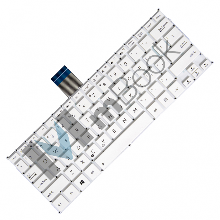 Teclado pra Asus Vivobook X200CA-KX089DU Branco Layout US