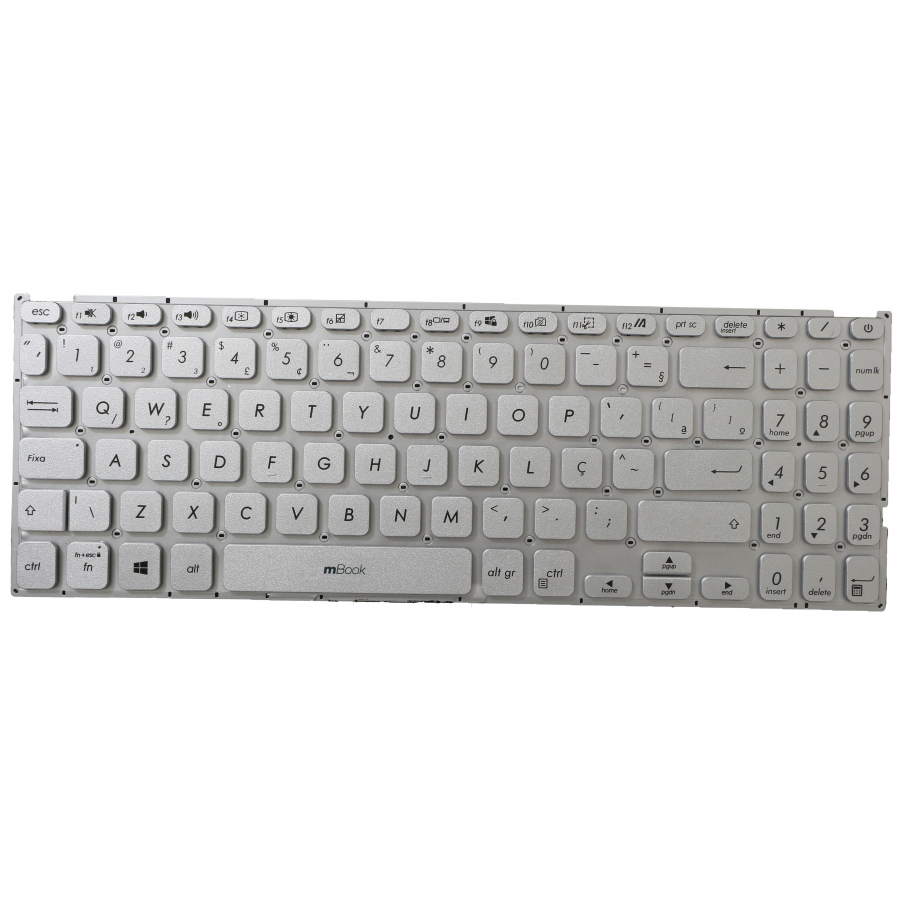 Teclado para Asus M515DA Prateado Silver Layout BR