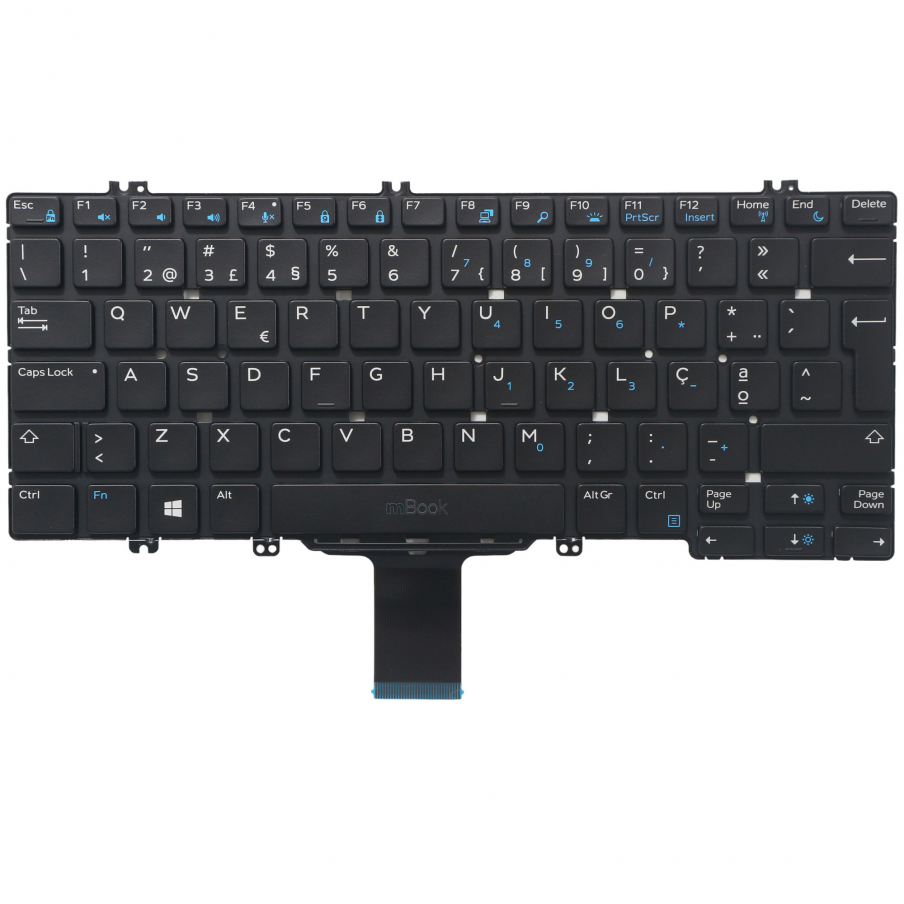 Teclado para Dell Latitude 5289 Layout PO Com Led