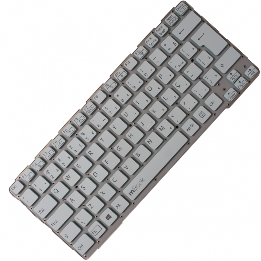 Teclado pra Sony VAIO SVE14A25CXH Branco BR com Ç