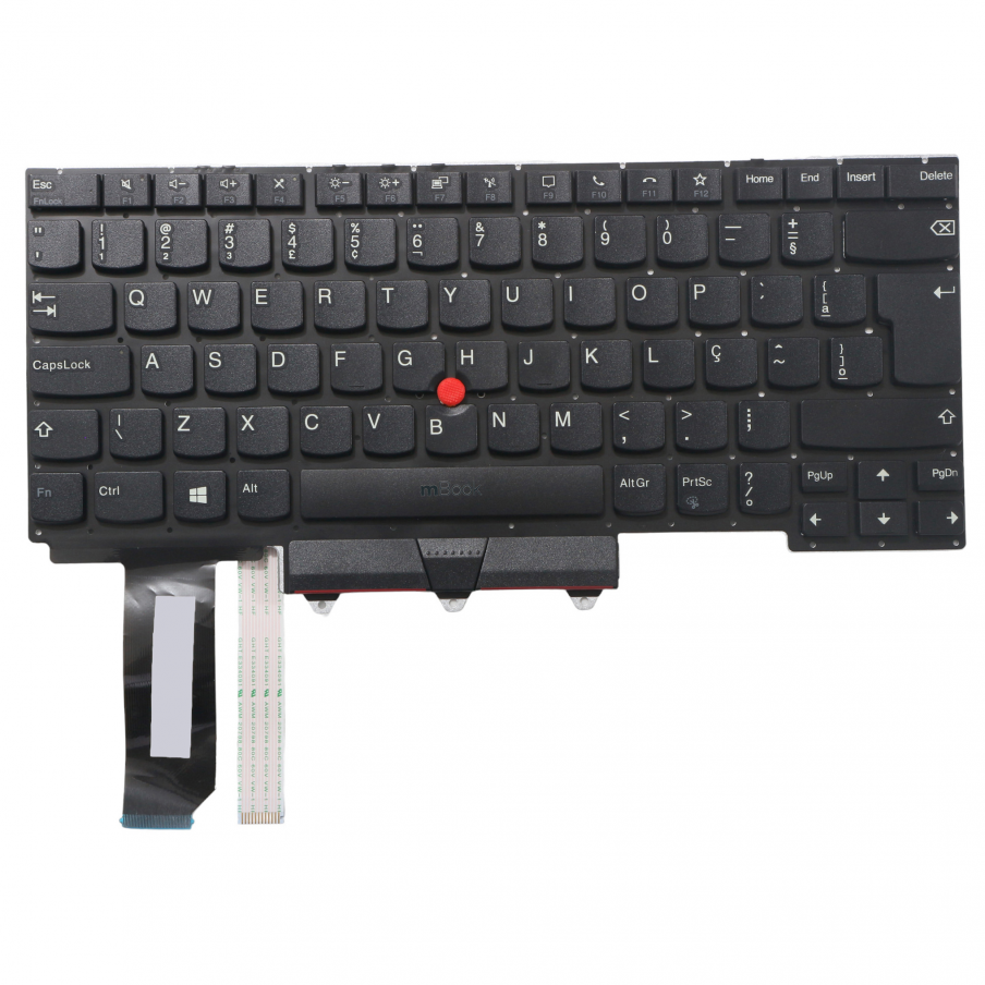 Teclado para Lenovo compatível com sn20u63636 ABNT BR Ç