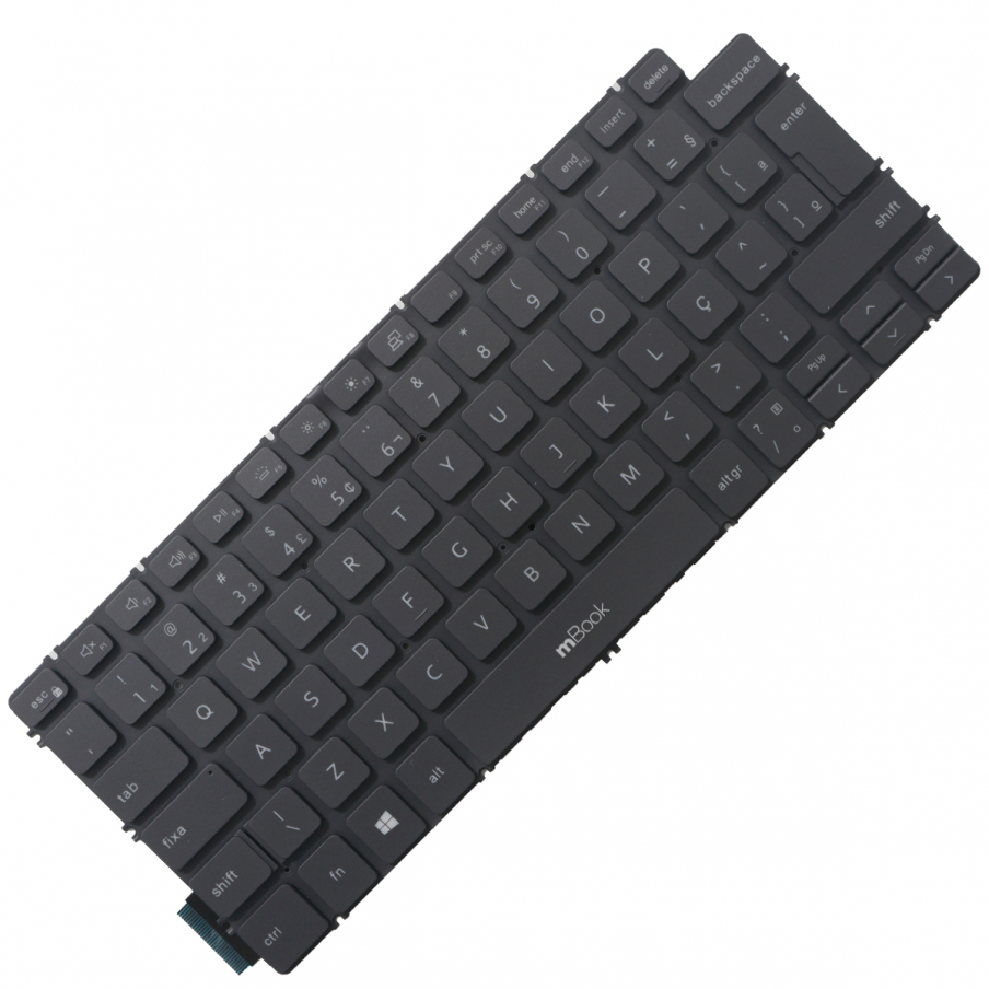 Teclado compatível com Dell P42E, 14 P83F Cinza com Led