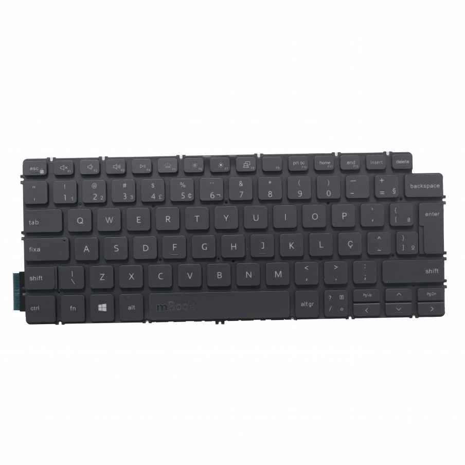 Teclado compatível com Dell P42E, 14 P83F Cinza com Led