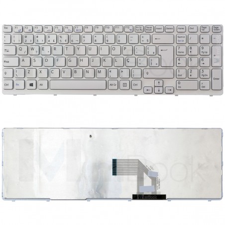 Teclado para Sony Vaio mp-11k76fr-920w com Frame