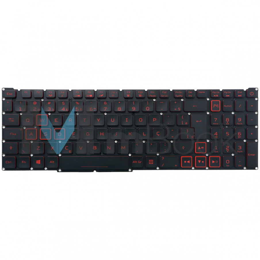 Teclado para Acer Nitro compatível com pk133au1f29 Layout BR