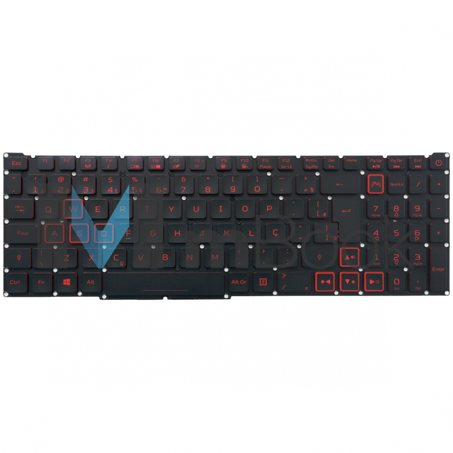 Teclado para Acer Nitro compatível com pk133au1f29 Layout BR